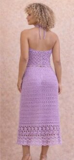 نسخ ⁦strivon two piece semi dress dark beige %100 cotton⁩