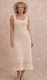 strivon l piece dress dark beige %100 cotton