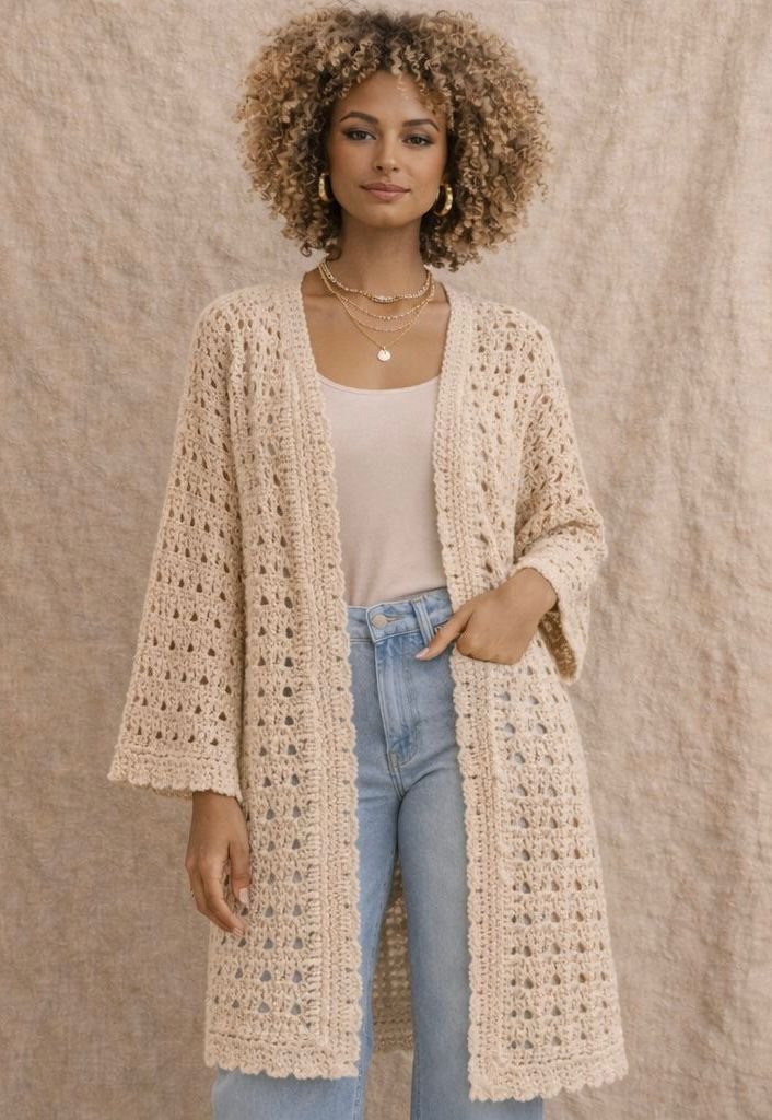 2026/06/1000455141.jpg verno ll light beige (fit) above the knees thick cardigan %100 cotton