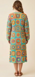 نسخ ⁦zealous below the knees cardigan, full of zealous and many powerful colors %100 cotton⁩