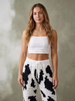 fusticna black & white flexible pants, everyday use %100 cotton